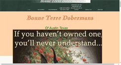 Desktop Screenshot of bonneterredoberman.com